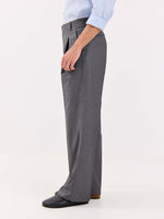 Load image into Gallery viewer, Grey Pinstriped Baggy Fit Trousers
