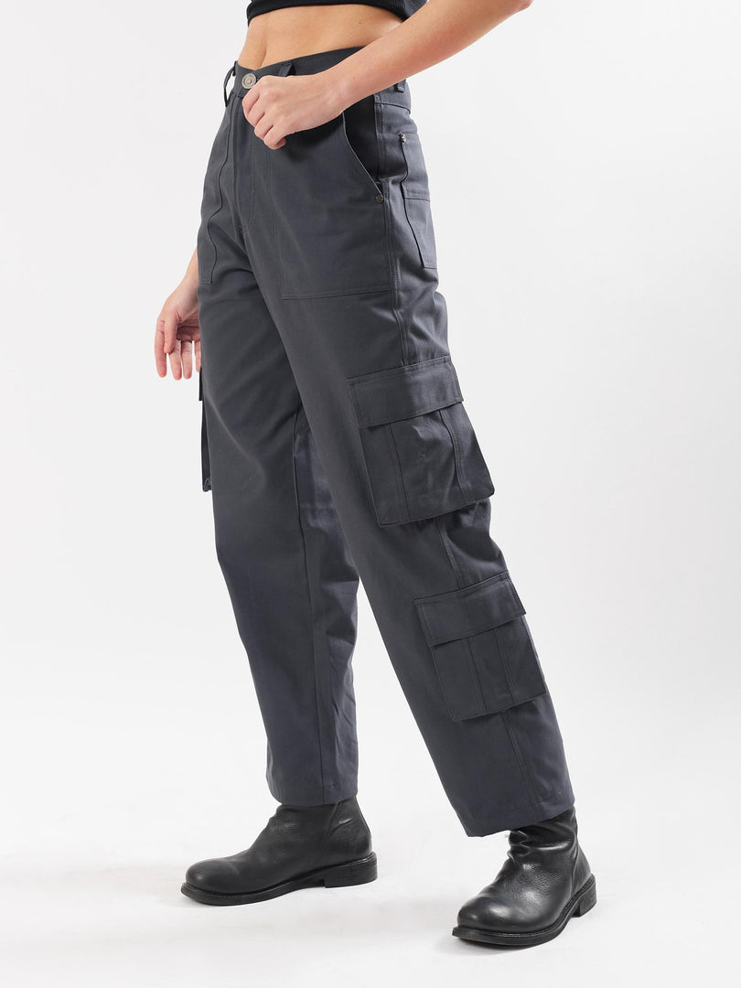 Slate Grey Cargo Trousers