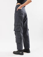 Load image into Gallery viewer, Slate Grey Cargo Trousers
