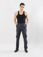 Load image into Gallery viewer, Slate Grey Cargo Trousers
