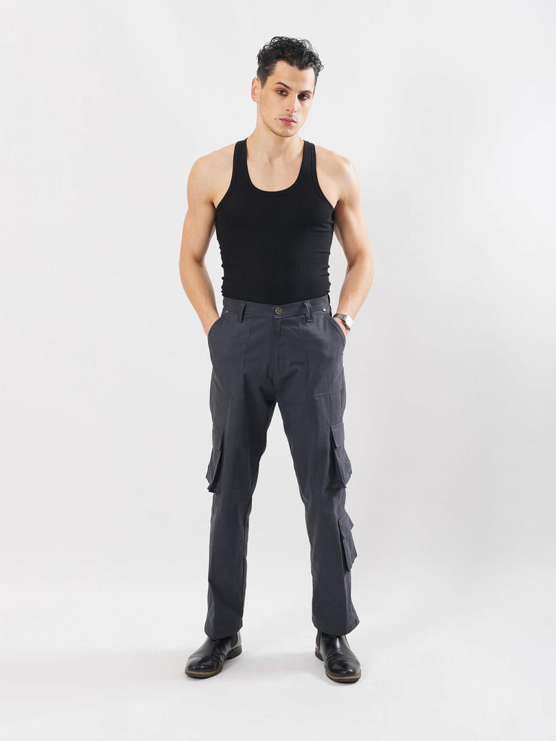 Slate Grey Cargo Trousers