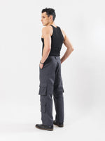 Load image into Gallery viewer, Slate Grey Cargo Trousers
