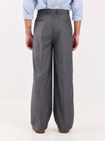 Load image into Gallery viewer, Grey Pinstriped Baggy Fit Trousers

