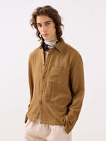 Load image into Gallery viewer, Wood Brown Gauze Holiday Shirt
