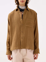 Load image into Gallery viewer, Wood Brown Gauze Holiday Shirt
