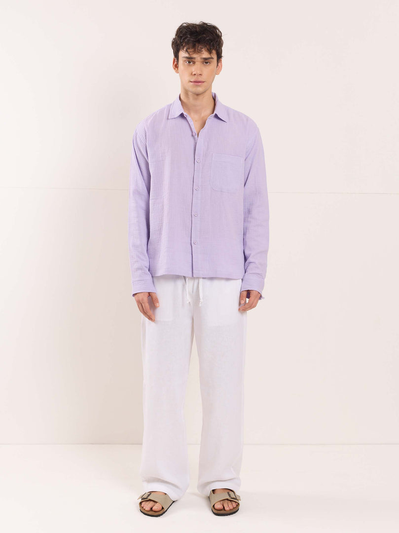 Lavender Gauze Holiday Shirt