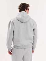 Load image into Gallery viewer, Marl Grey Cropped Zip-Up Hoodie