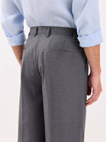 Load image into Gallery viewer, Grey Pinstriped Baggy Fit Trousers
