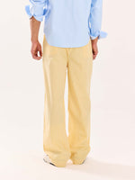 Load image into Gallery viewer, Yellow Striped Poplin Pull-on Pants
