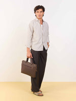 Load image into Gallery viewer, Relaxed Fit Brown Striped Shirt
