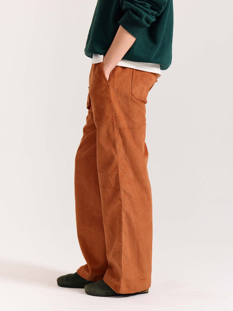Rust Orange Corduroy Pull-on Pants