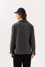 Load image into Gallery viewer, Dark Grey Gauze Holiday Shirt
