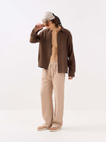Load image into Gallery viewer, Dark Brown Gauze Holiday Shirt
