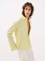 Load image into Gallery viewer, Lemon Yellow Gauze Holiday Shirt
