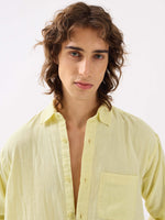 Load image into Gallery viewer, Lemon Yellow Gauze Holiday Shirt
