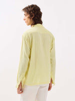 Load image into Gallery viewer, Lemon Yellow Gauze Holiday Shirt
