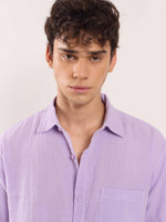 Load image into Gallery viewer, Lavender Gauze Holiday Shirt
