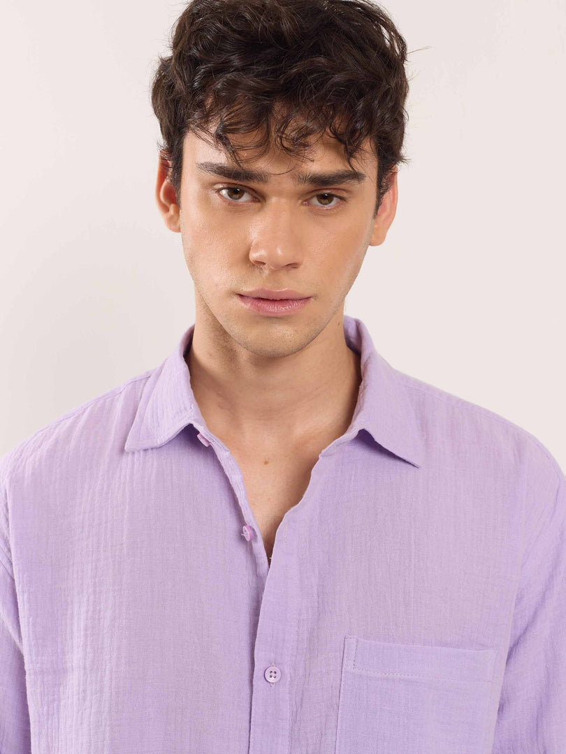 Lavender Gauze Holiday Shirt