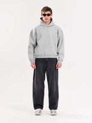 Marl Grey Cropped Fit Hoodie