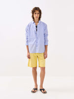 Load image into Gallery viewer, Blue Striped Seersucker Shirt
