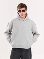 Load image into Gallery viewer, Marl Grey Cropped Fit Hoodie ( Pre-Order )