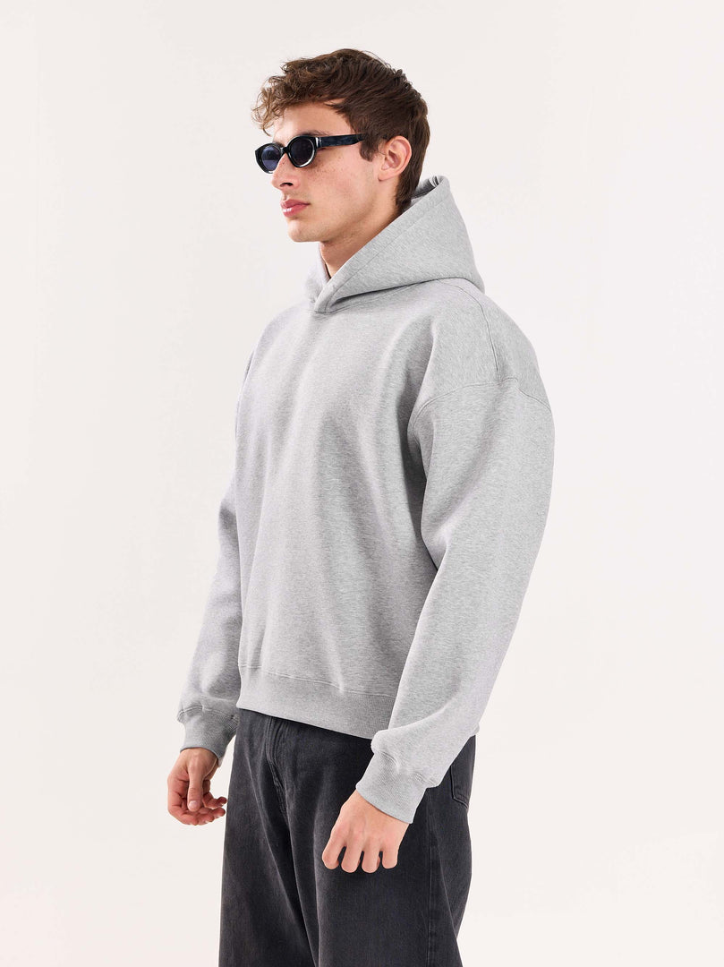 Marl Grey Cropped Fit Hoodie ( Pre-Order )
