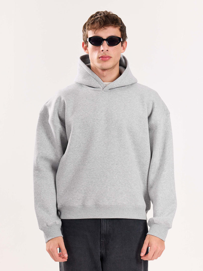 Marl Grey Cropped Fit Hoodie ( Pre-Order )