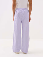 Load image into Gallery viewer, Lavender Striped Oxford Pull-on Pants
