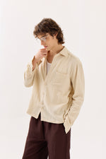 Load image into Gallery viewer, Light Beige Gauze Holiday Shirt
