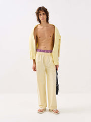 Lemon Yellow Oxford Pull-on Pants