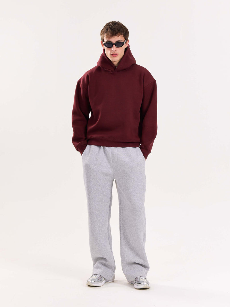 Burgundy Cropped Fit Hoodie ( Pre-Order )