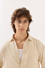 Load image into Gallery viewer, Light Beige Gauze Holiday Shirt
