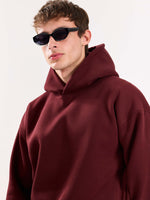 Load image into Gallery viewer, Burgundy Cropped Fit Hoodie ( Pre-Order )