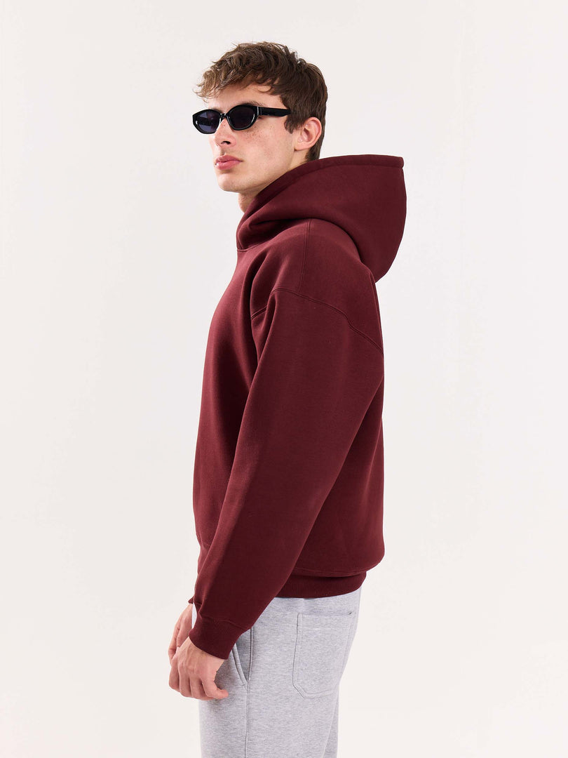 Burgundy Cropped Fit Hoodie ( Pre-Order )