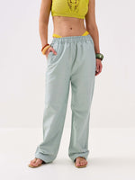 Load image into Gallery viewer, Green Oxford Pull-on Pants
