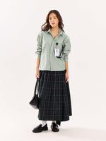 Load image into Gallery viewer, Green Oversized Cropped Shirt (Pre-Order)
