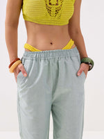 Load image into Gallery viewer, Green Oxford Pull-on Pants
