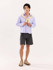 Lavender Oversized Cropped Shirt