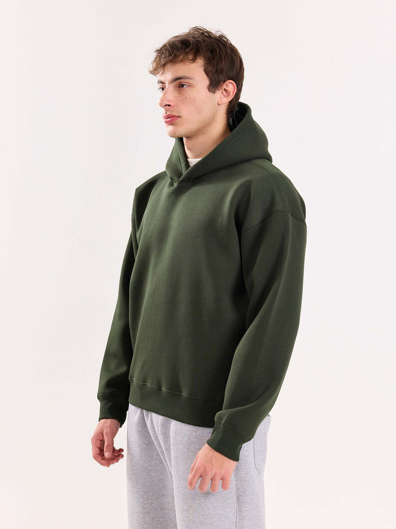 Dark Green Cropped Fit Hoodie ( Pre-Order )