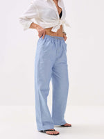 Load image into Gallery viewer, Blue Oxford Pull-on Pants
