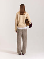 Load image into Gallery viewer, Beige Checkered Woolen Pants