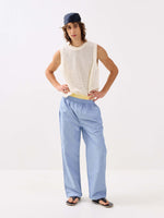 Load image into Gallery viewer, Blue Oxford Pull-on Pants
