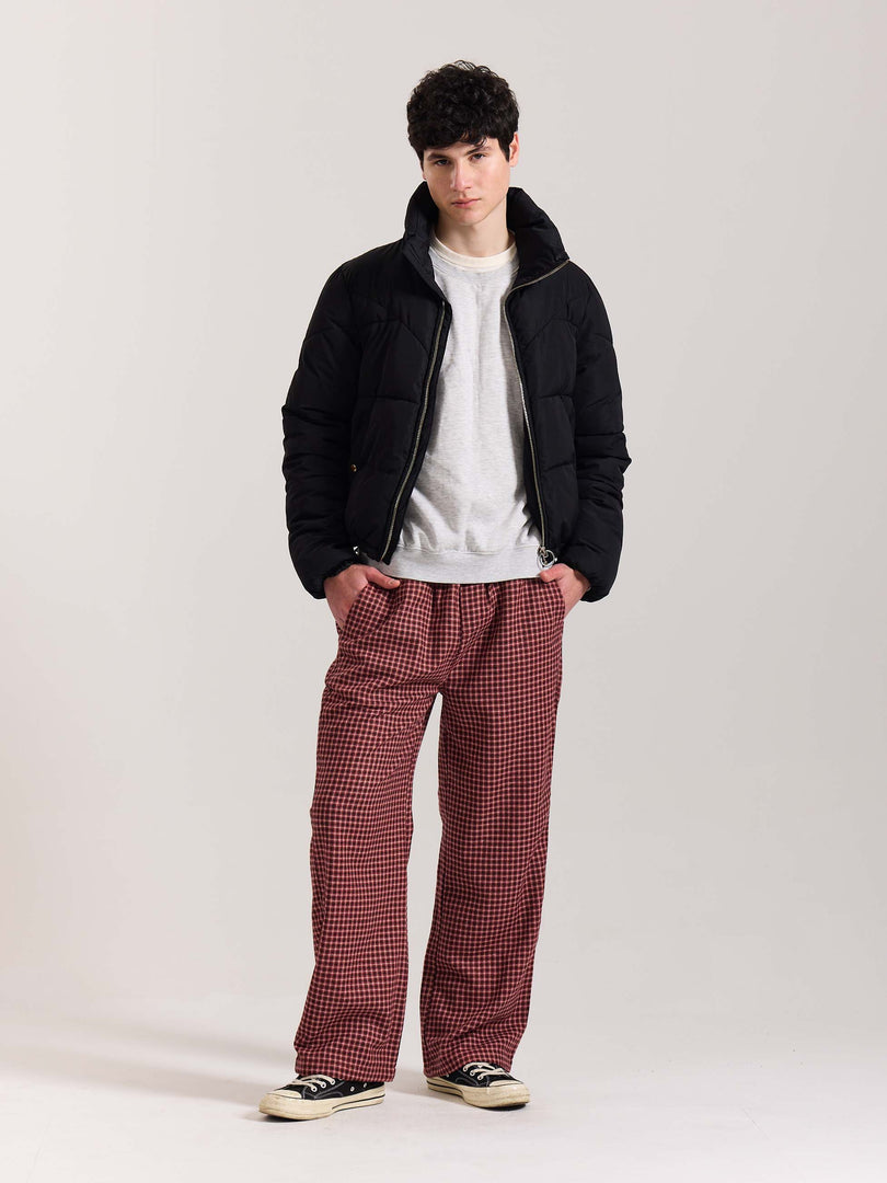 Red Checkered Woolen Pants