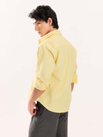 Load image into Gallery viewer, Butter Yellow Oversized Cropped Shirt (Pre-Order)

