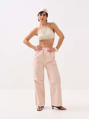 Light Peach Oxford Pull-on Pants