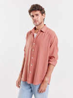 Load image into Gallery viewer, Dusty Rose Linen Shirt
