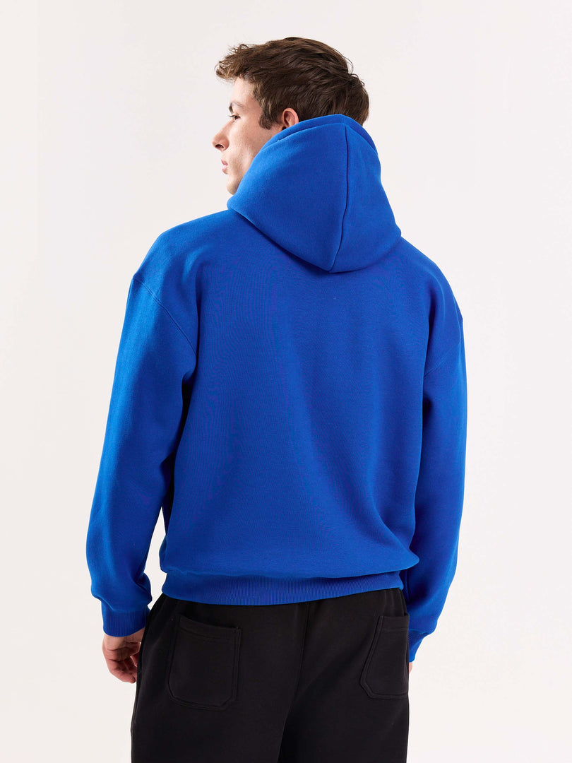 Blue Cropped Fit Hoodie ( Pre-Order )