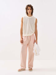 Light Peach Oxford Pull-on Pants