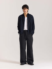 Black Gauze Pull-on Pants
