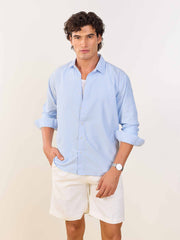 Relaxed Fit Blue Striped Shirt